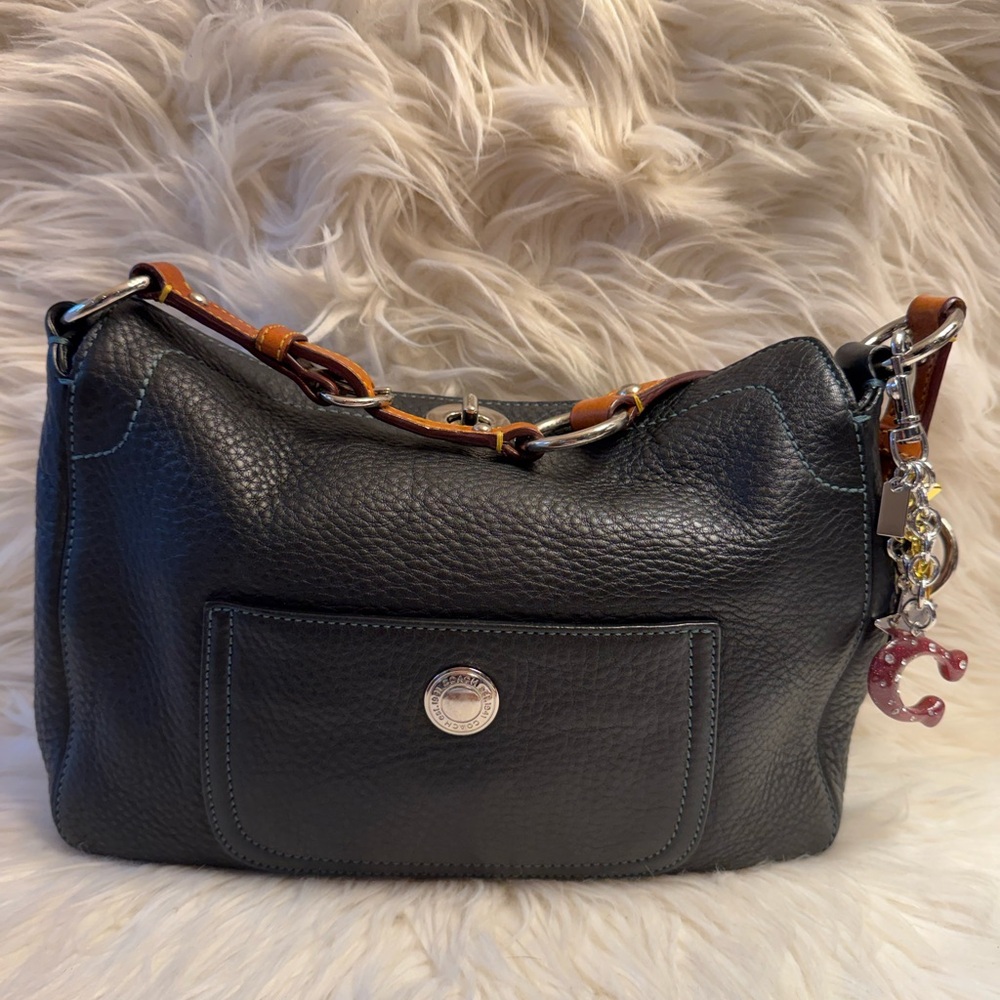 Coach Black and Brown Leather Shoulder Bag